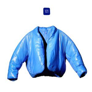 YEEZY X GAP YZY ROUND Blue Puffer Jacket, Size M